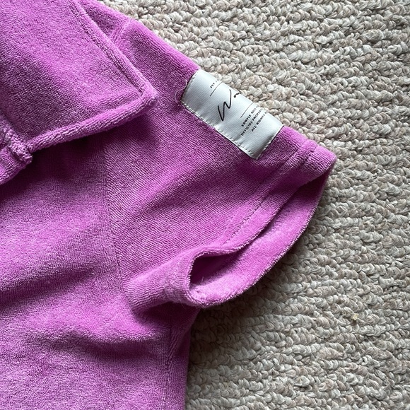 Lilac purple terry cloth romper jumpsuit - Picture 5 of 8